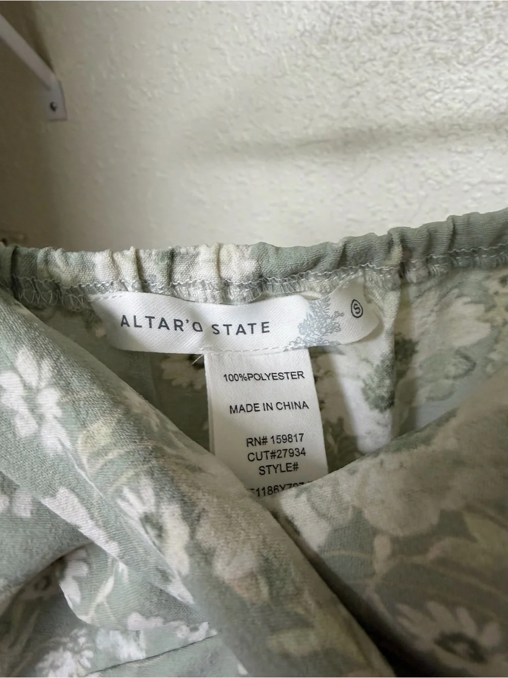 Altar'd State Tara Sage Green Floral Twist Tiered Ruffle ✨Regencycore✨ Mini NWT - Picture 9 of 14